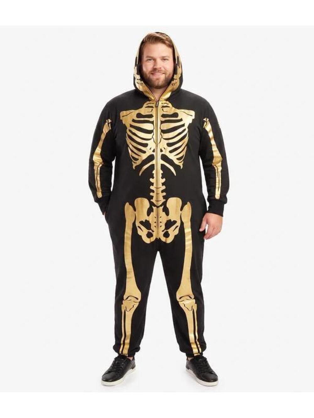 NWT Tipsy Elves Men's Gold Skeleton Costume Size Small - Picture 11 of 11
